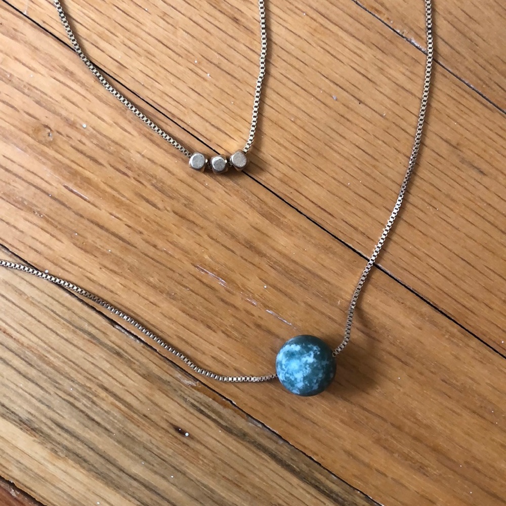 🫐3 for $15🫐 Bundle and Save Gold and Green layering necklace